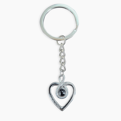 Photo Personalization Study -Hearted Text Keychain