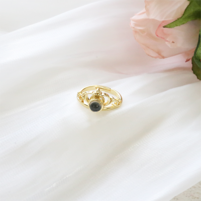 Projection Photo Customed Heart Crown Ring