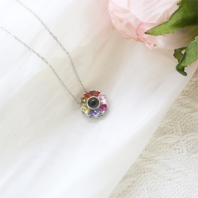 Projection Photo Customed Rainbow Necklace