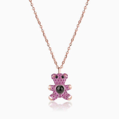 Projection Photo Customed Bear Necklace