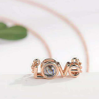 Projection Photo Customed "LOVE" Alphabet  Necklace