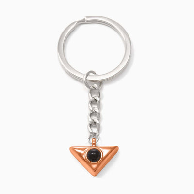 Photo Personalization Triangle Keychain