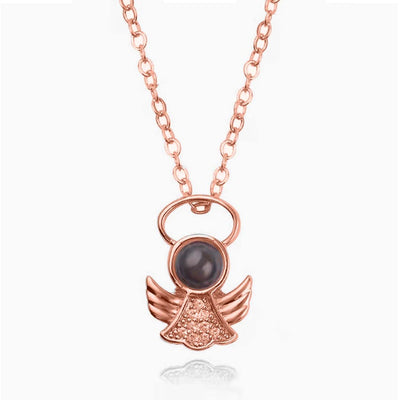 Projection Photo Customed Angel Necklace