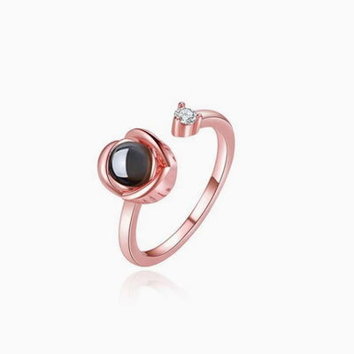 Projection Photo Customed Rose Drill Ring