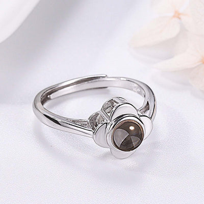 Projection Photo Customed  Four Leaf Clover Ring