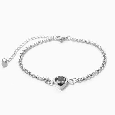 Projection Photo Customed Heart Bracelet