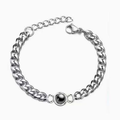 Projection Photo Customed Round Alloy Bracelet