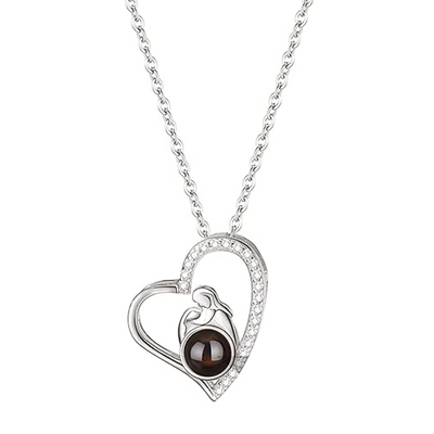 Projection Photo Customed New Crooked Heart Necklace