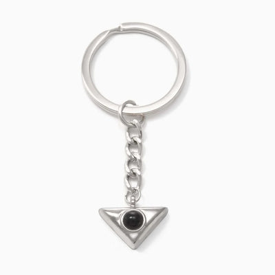 Photo Personalization Triangle Keychain