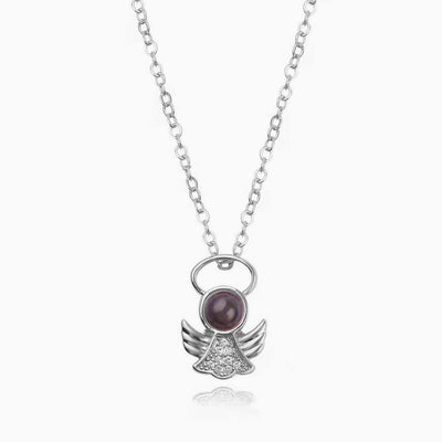 Projection Photo Customed Angel Necklace